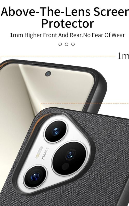 Twill Fabric Leather Phone Case For Huawei Pura 70 Pro