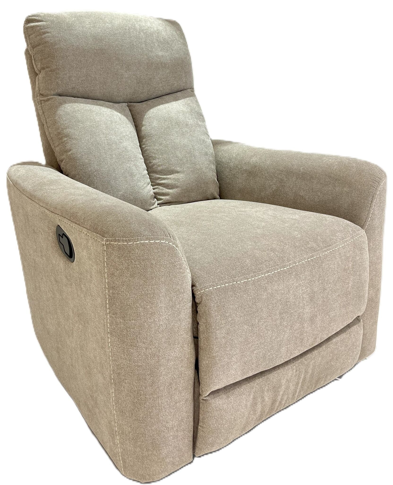 Plush Camel Upholstered Recliner Armchair #CR0381AF51D