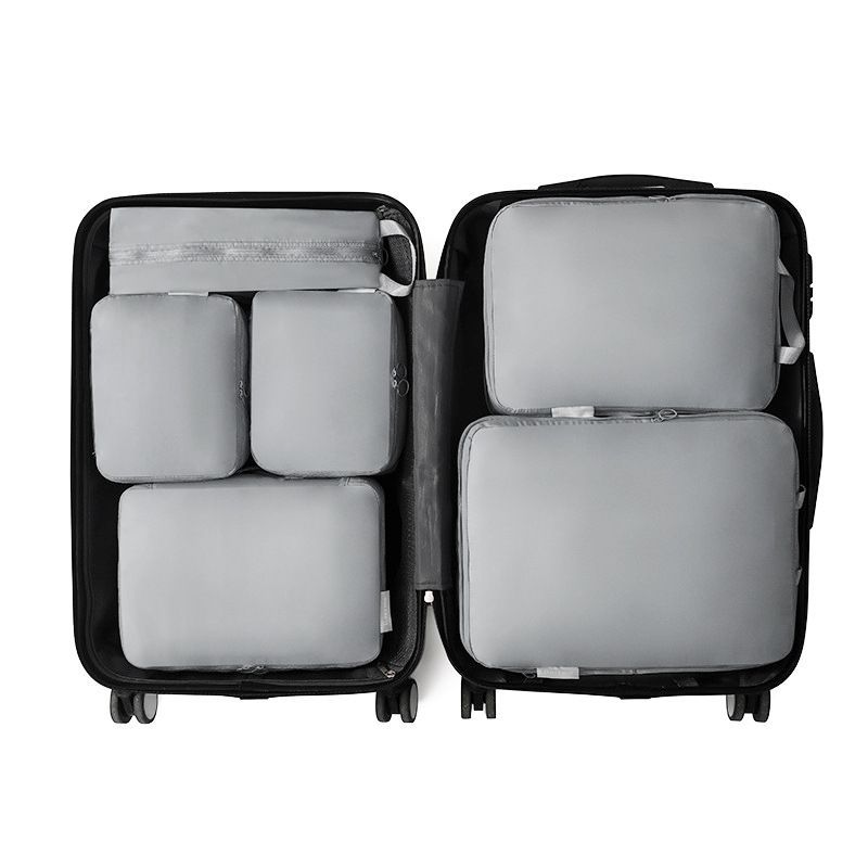 6pcs Compressed Travel Packing Cubes Set Clothing Luggage Storage Bag Suitcase Organizer