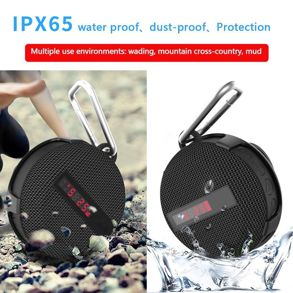 Bike Bluetooth Speaker Waterproof Wireless Loudspeaker With Digital Display