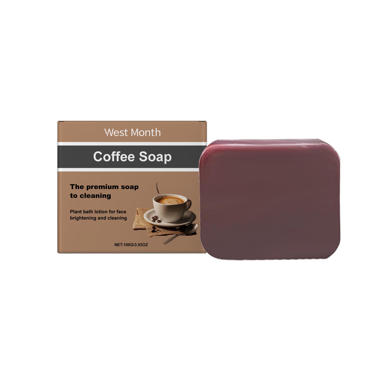 Coffee Cleansing Soap, Gentle Cleaning, Brightening, Nourishing, Moisturizing ,100g