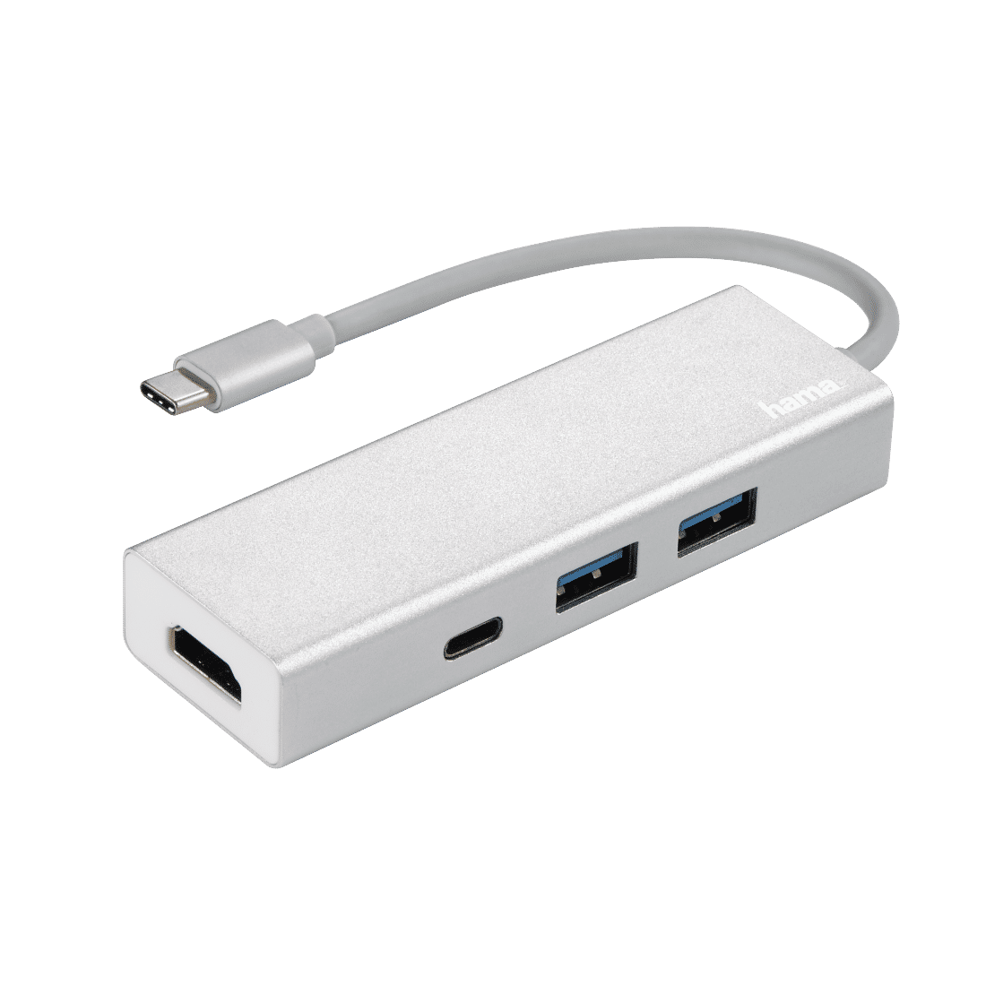HAMA 135756 USB 3.1 TYP-C HUB 1:3 "ALUM",2XUSB-A, 2XUSB-C,HDMI™,BUS-POWERED