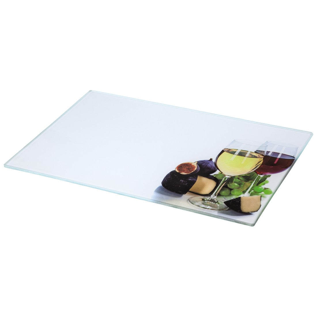 XAVAX 111537 Glass Cutting Plates, 2 pieces, "Wine" design, 30 x 20 cm, 35 x 25 cm