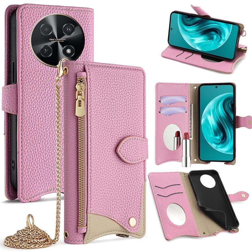 Litchi Leather Case For Huawei nova 12i / Enjoy 70 Pro