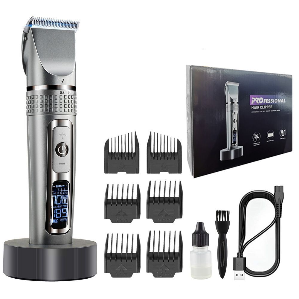 Portable Cordless Waterproof Hair Clippers Mute 5 gear Adjustable Speed For Barbers