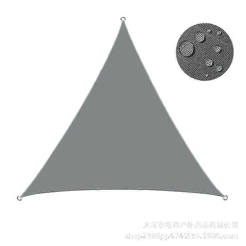 2x2x2 M Hdpe Triangle Solar Protection - Balcony Garden Cover Gray zxin