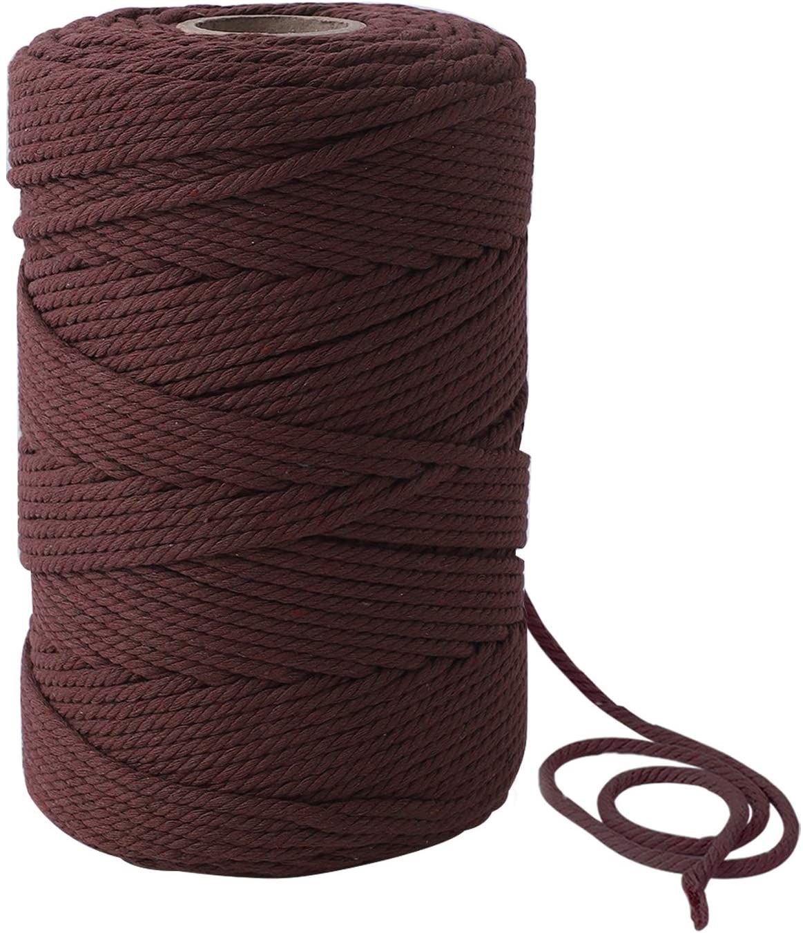 3 x 200 mm Cotton Cone Yarn Macrame Yarn Cotton Rope DIY Art Craft Knitting Tools
