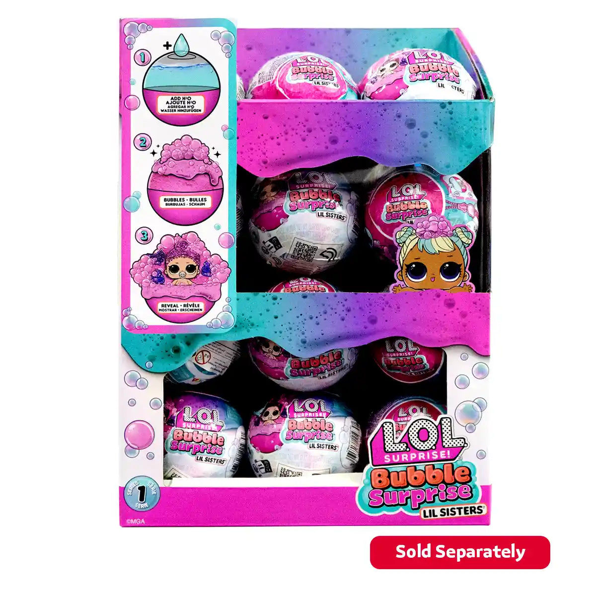 L.O.L. Surprise Magic Fizz Lil Sisters Asst in PDQ