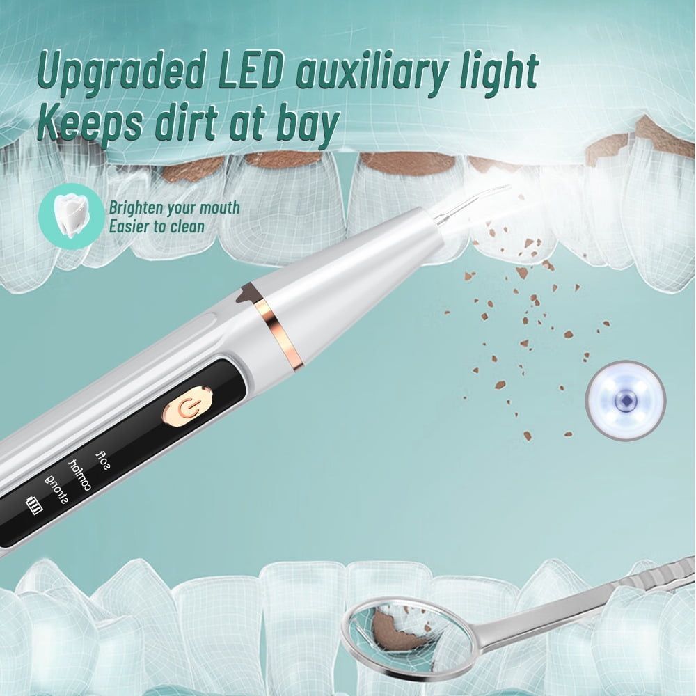Ultrasonic Electric Tooth Cleaner Dental Scaler Stain Remover Teeth Cleaning Kit