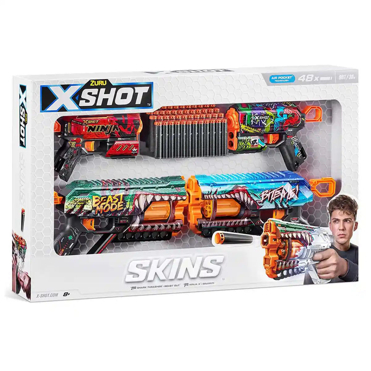 X-Shot Mix Combo 2Pk Griefer And 2Pk Flux