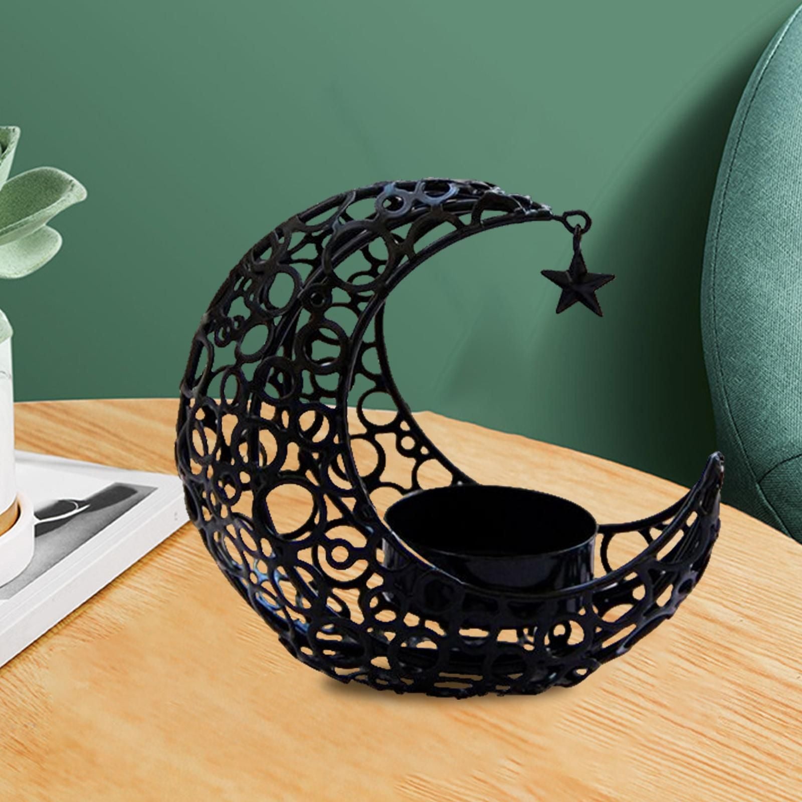 Moon Candlestick Candle Holder Wedding Tabletop Ornament Home Decoration