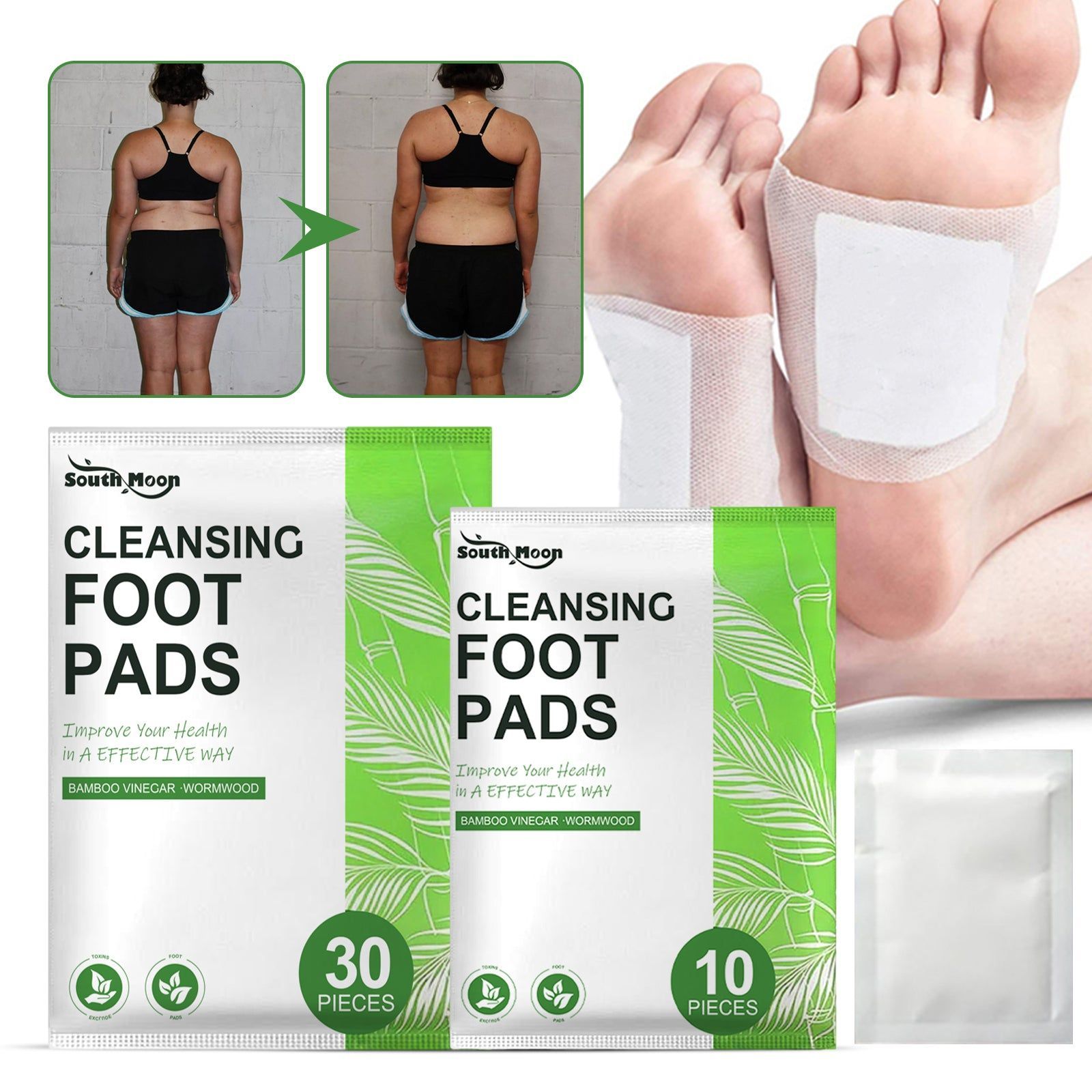 Deep Detox Foot Patches for Foot Care, Relax, Moisturize, Slim, Repair, 30pcs ,30pcs