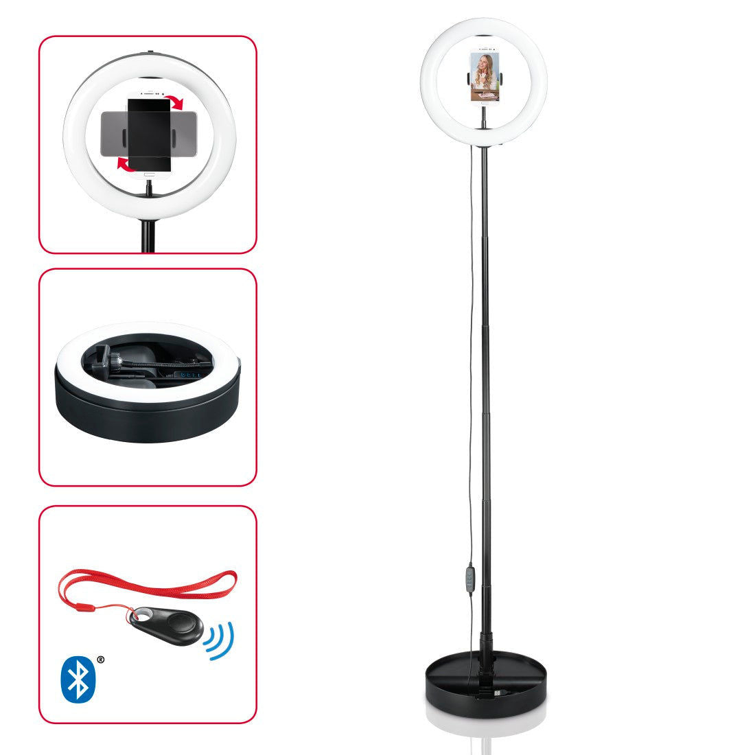 HAMA 4642 SPOTLIGHT102 LED RING LIGHT, FOLDABLE, 10.2"