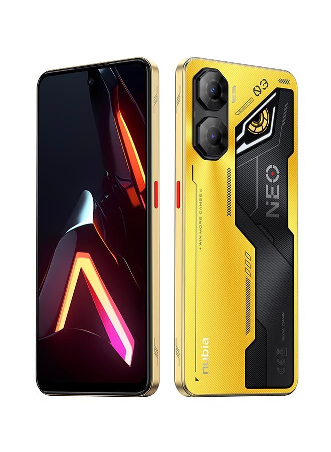 ZTE Nubia Neo 3 5G Titanium Gold (8 جيجابايت + 12 جيجابايت | 256 جيجابايت) – باقة حصرية من Xhawi (مبرد + طوق عنق)