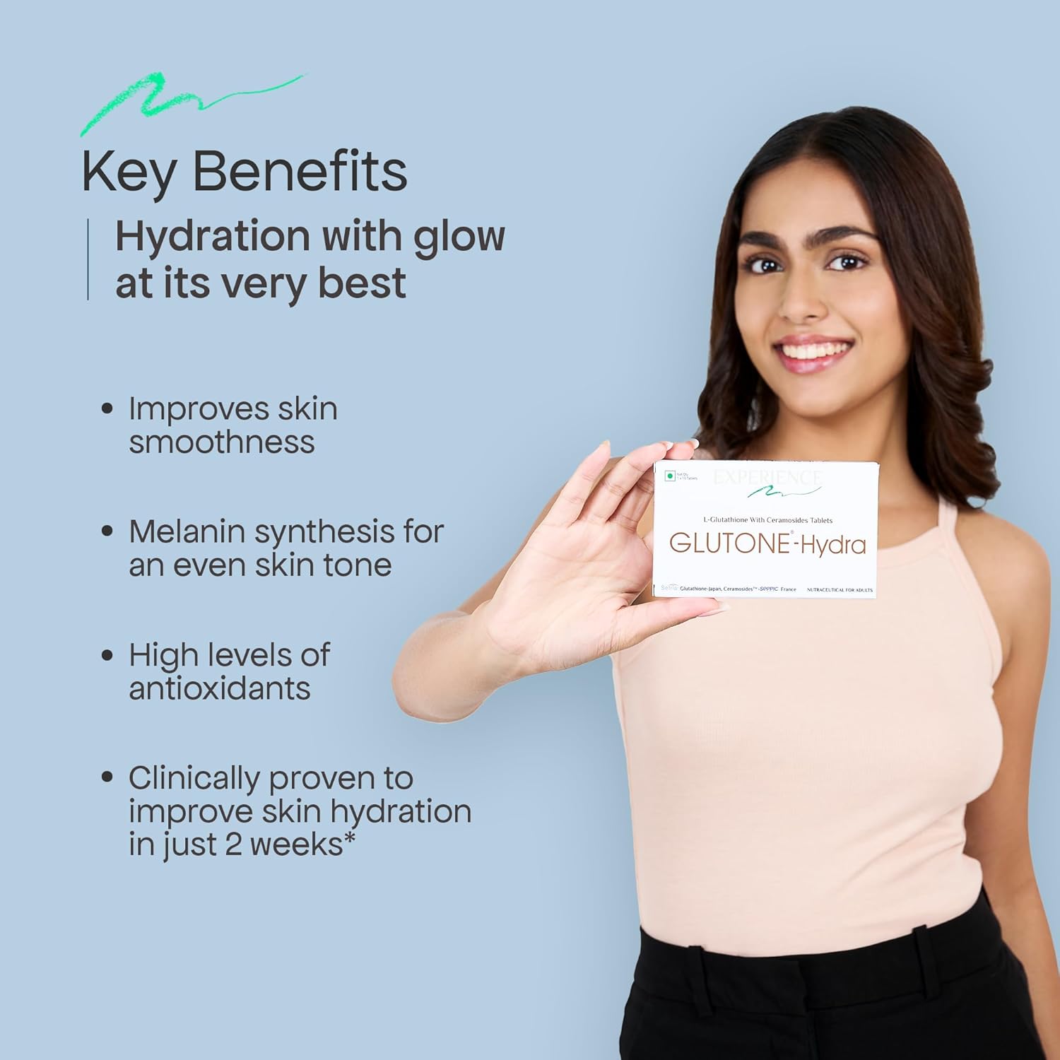 Glutone-Hydra | Setria Glutathione with Ceramosides Tablets 10