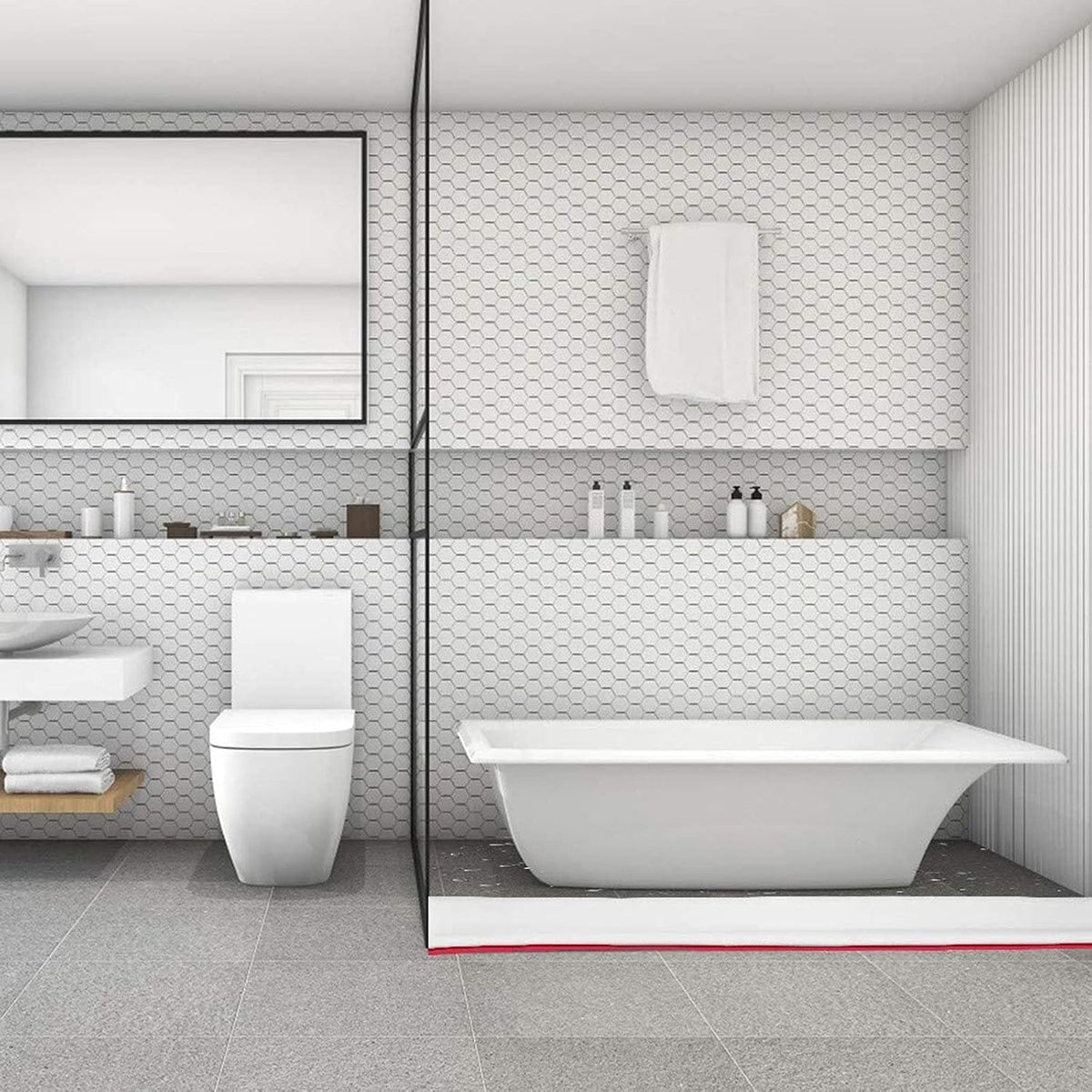 Self-Adhesive Shower Water Barrier Strip