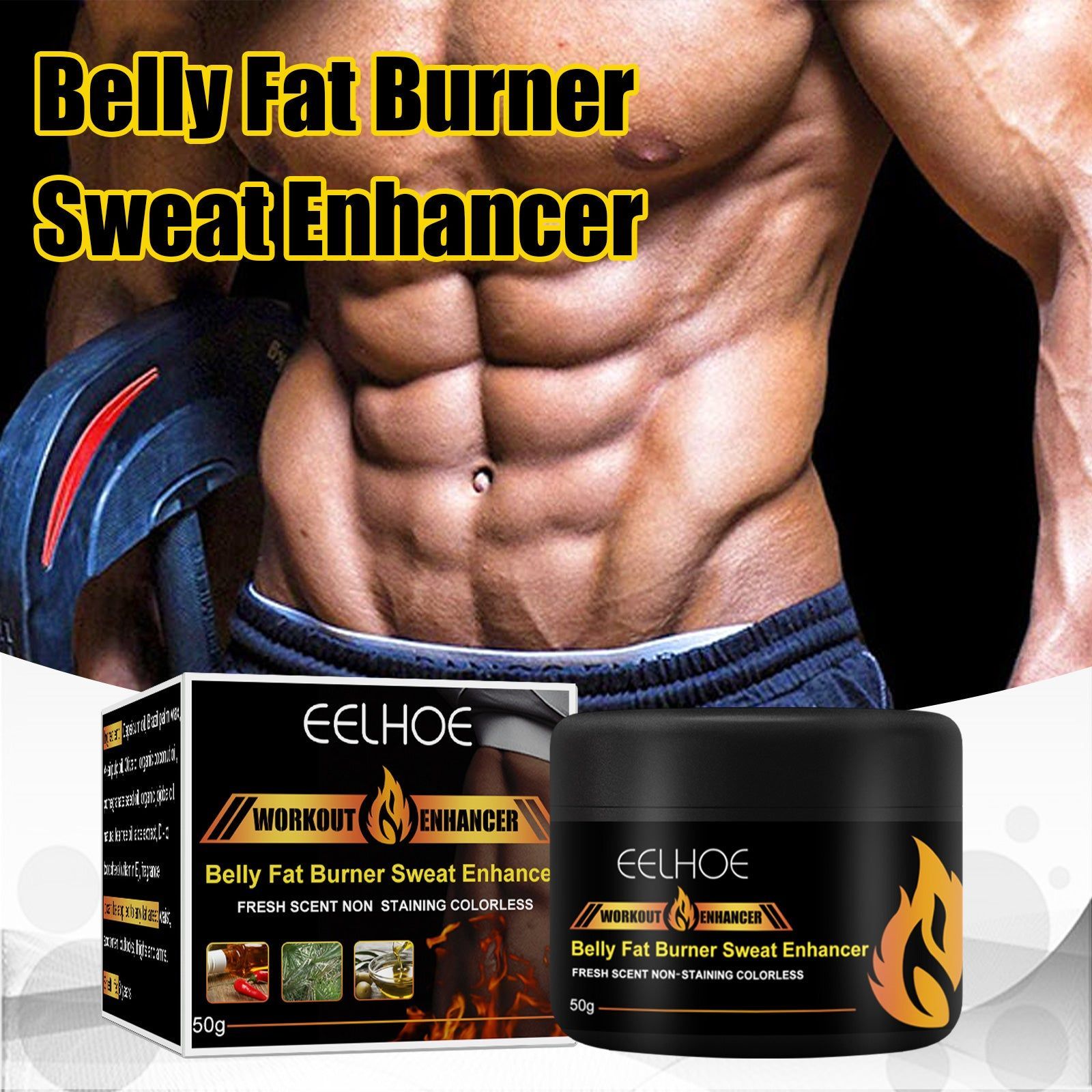Abs Cream for Faster Warm-up, Muscle Activation, Fat Burn, Fitness Sculpting ,50g