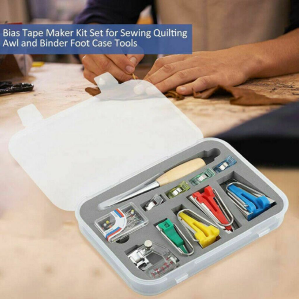 Bias Tape Maker Kit Set Sewing Machine Hemming Device DIY Sewing Tools