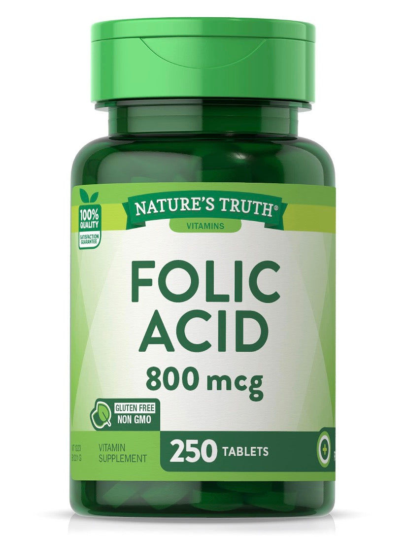 NATURES TRUTH FOLIC ACID 800MCG 250TAB