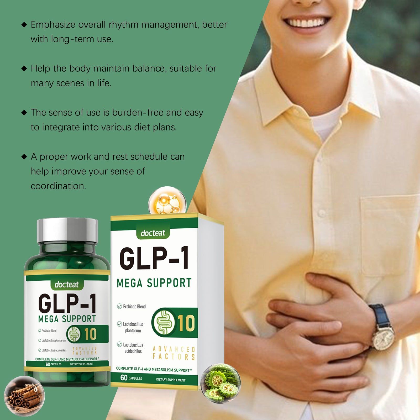 Boost Your Body Care, Reduce Appetite, Support Metabolism, Feel Energized ,60 capsules