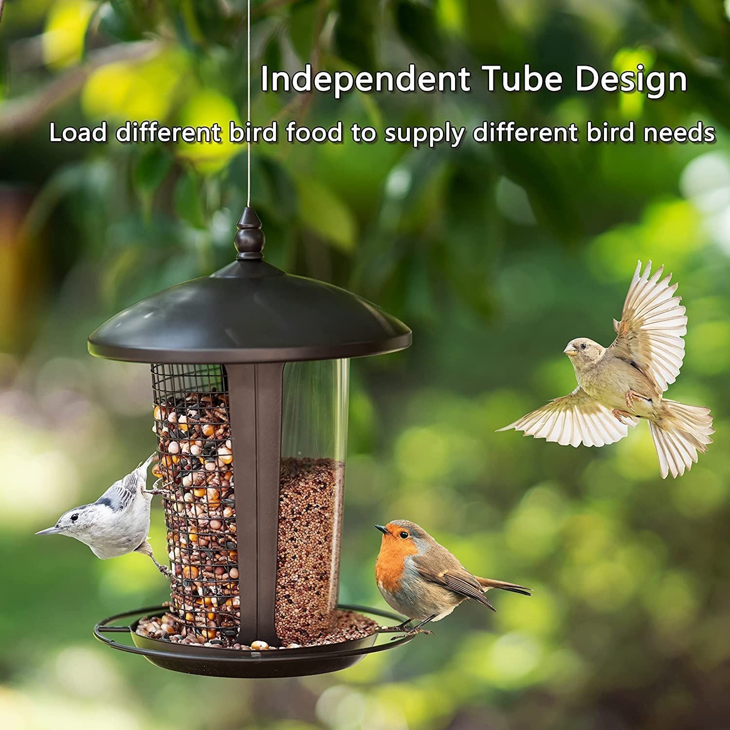 Bird Feeder Hanging for Outdoor Wild Bird Feeders for Garden Yard Decor
