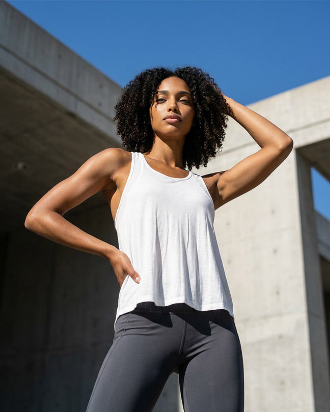 Under Armour White Nude-Back Training Tank