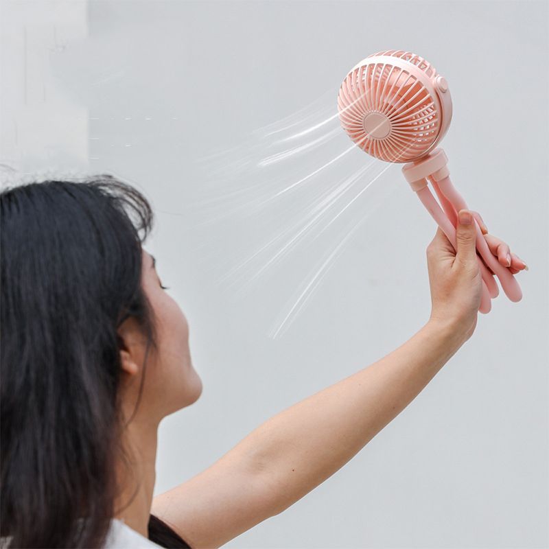 Mini Handheld Stroller Fan Car Seat Baby Fan With Flexible Tripod Desk Fan