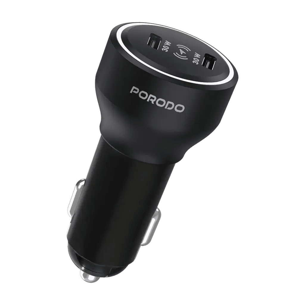 Porodo Velano Car Charger with Dual USB-C Ports