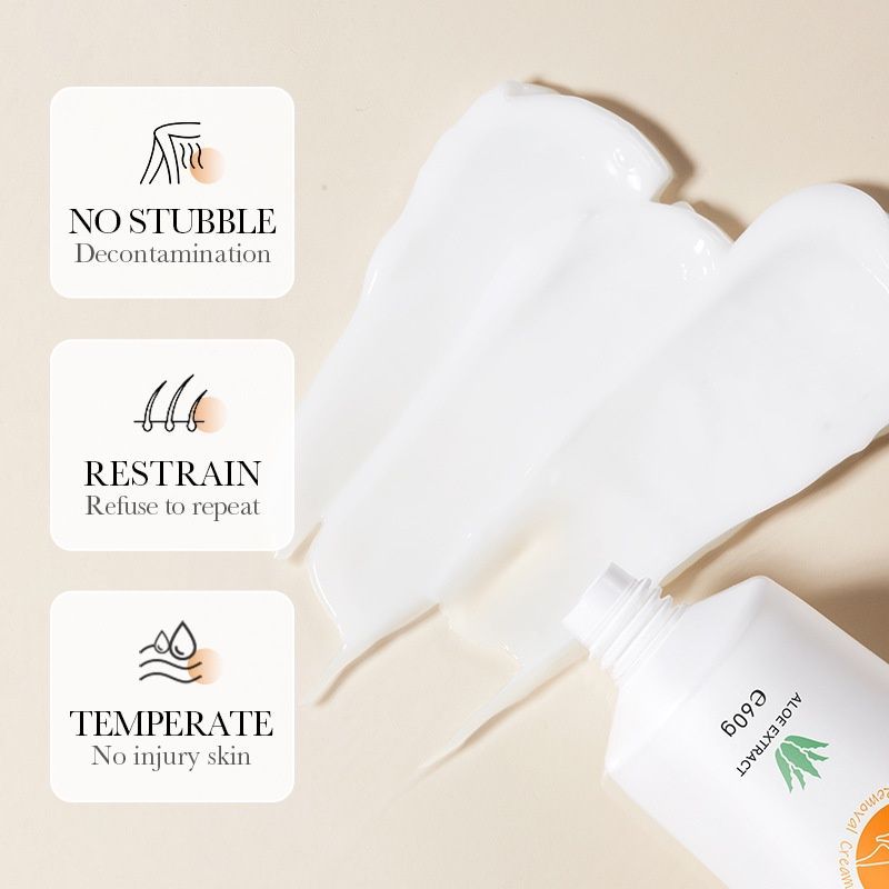 Aloe Vera Hair Removal Cream 60g, Gentle on Skin - 001-BQY00591