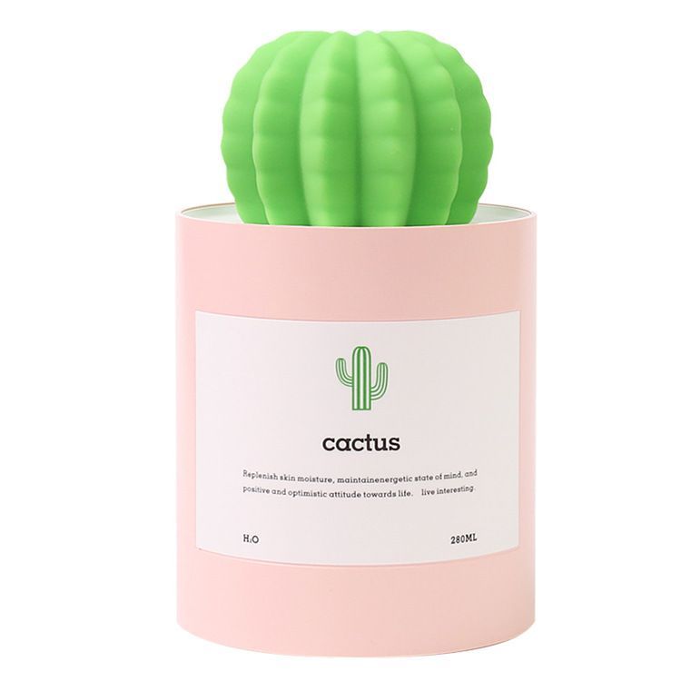 Mini Cactus Air Humidifier USB Portable Cool Mist Air Diffuser For Desk