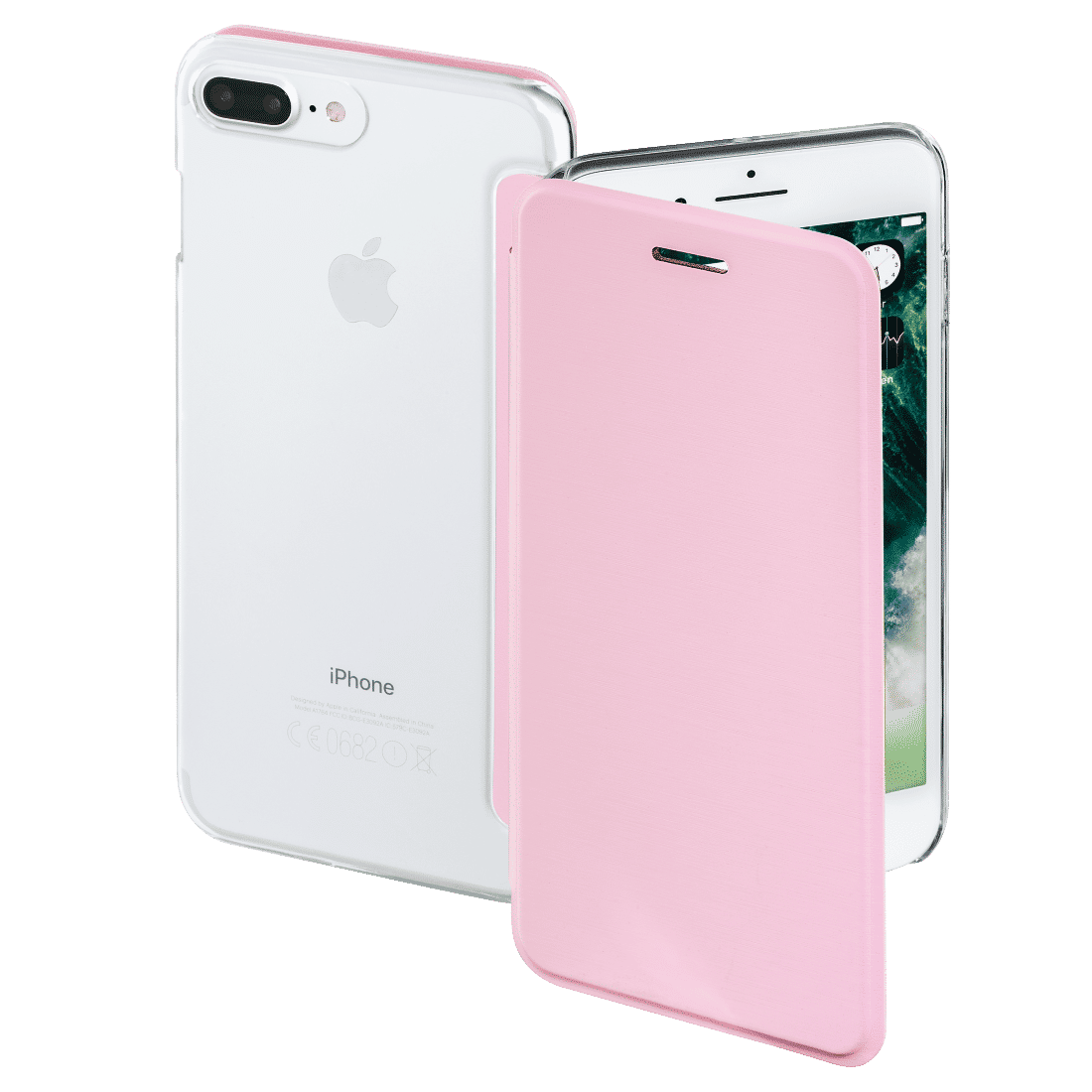 HAMA 177832 "Clear" Booklet Case for Apple iPhone 7 Plus/8 Plus, rose