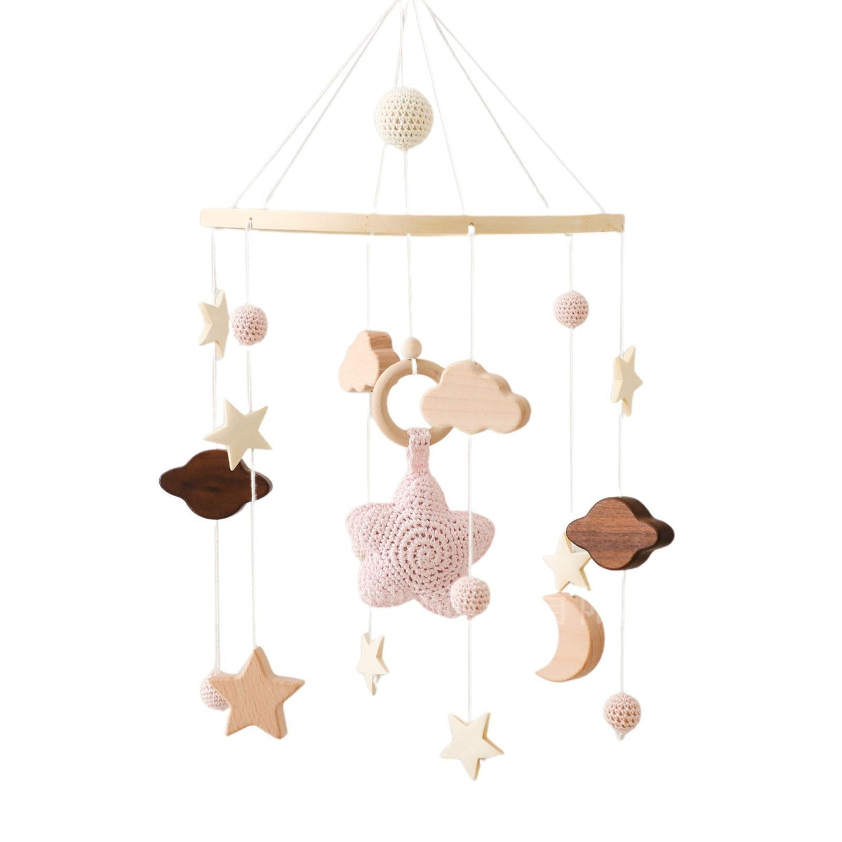 Baby Mobile Wooden Baby Crib Mobile Toy Baby Room Hanging Bed Boho Crib Mobile