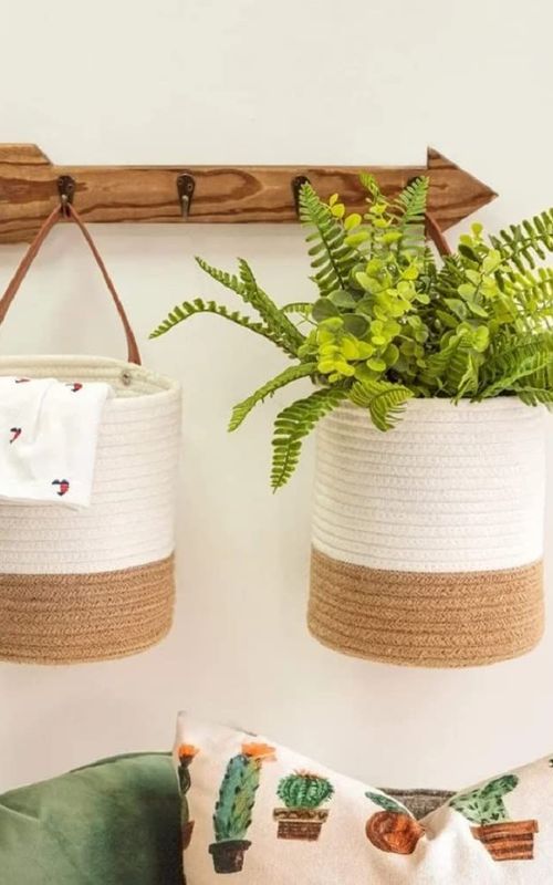 AIESY® 2pcs Modern Home Handcrafted Decor Baskets for Plantation