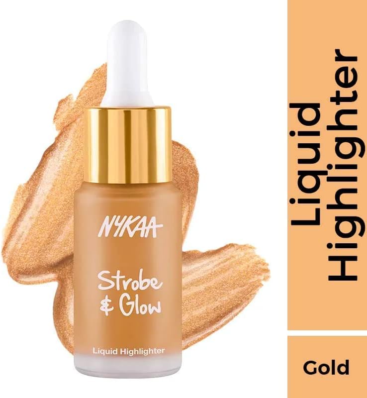 Nykaa Strobe & Glow Liquid Highlighter  Gold Mine