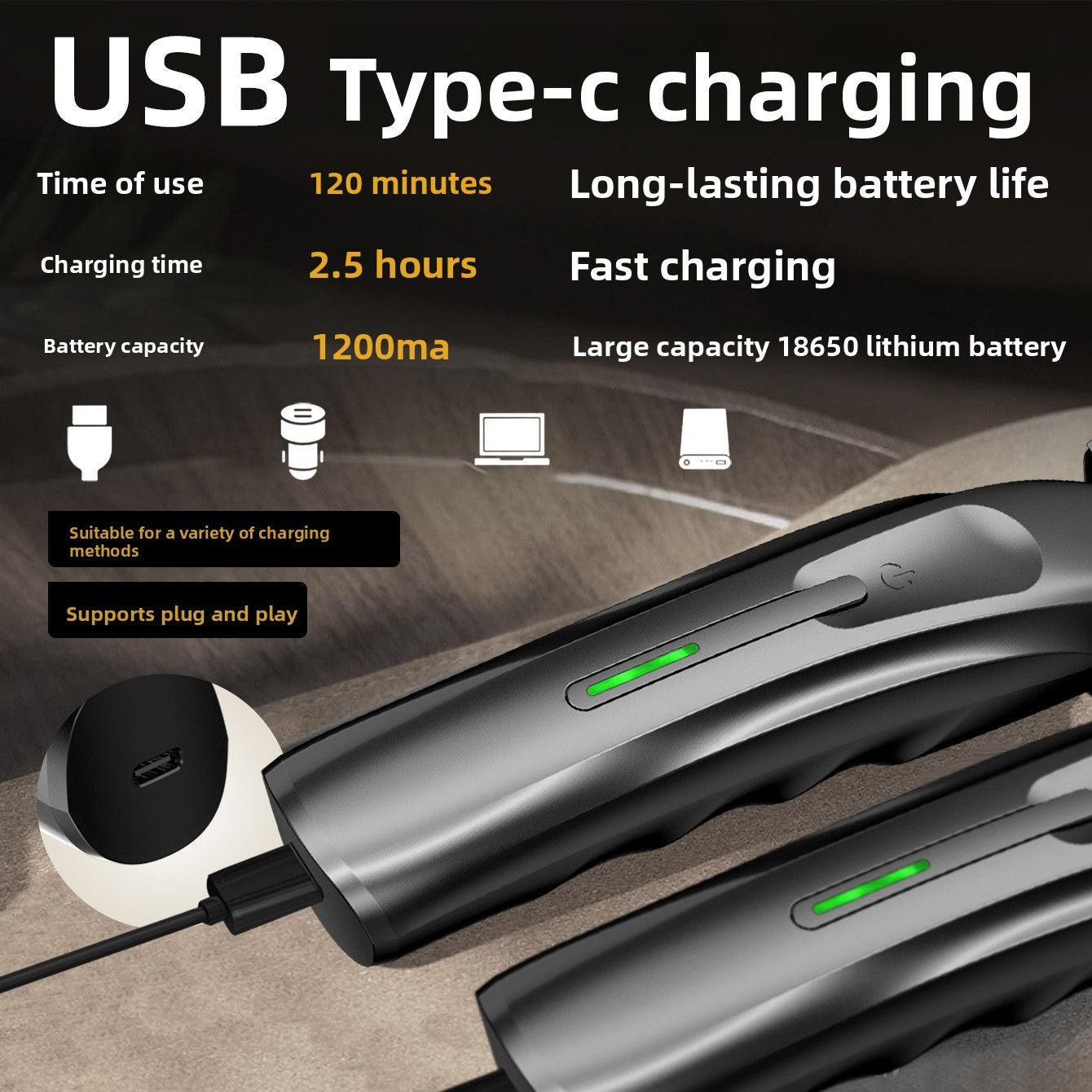 12-in-1 Hair Clipper Trimmer Kit with Ceramic Blade for Men