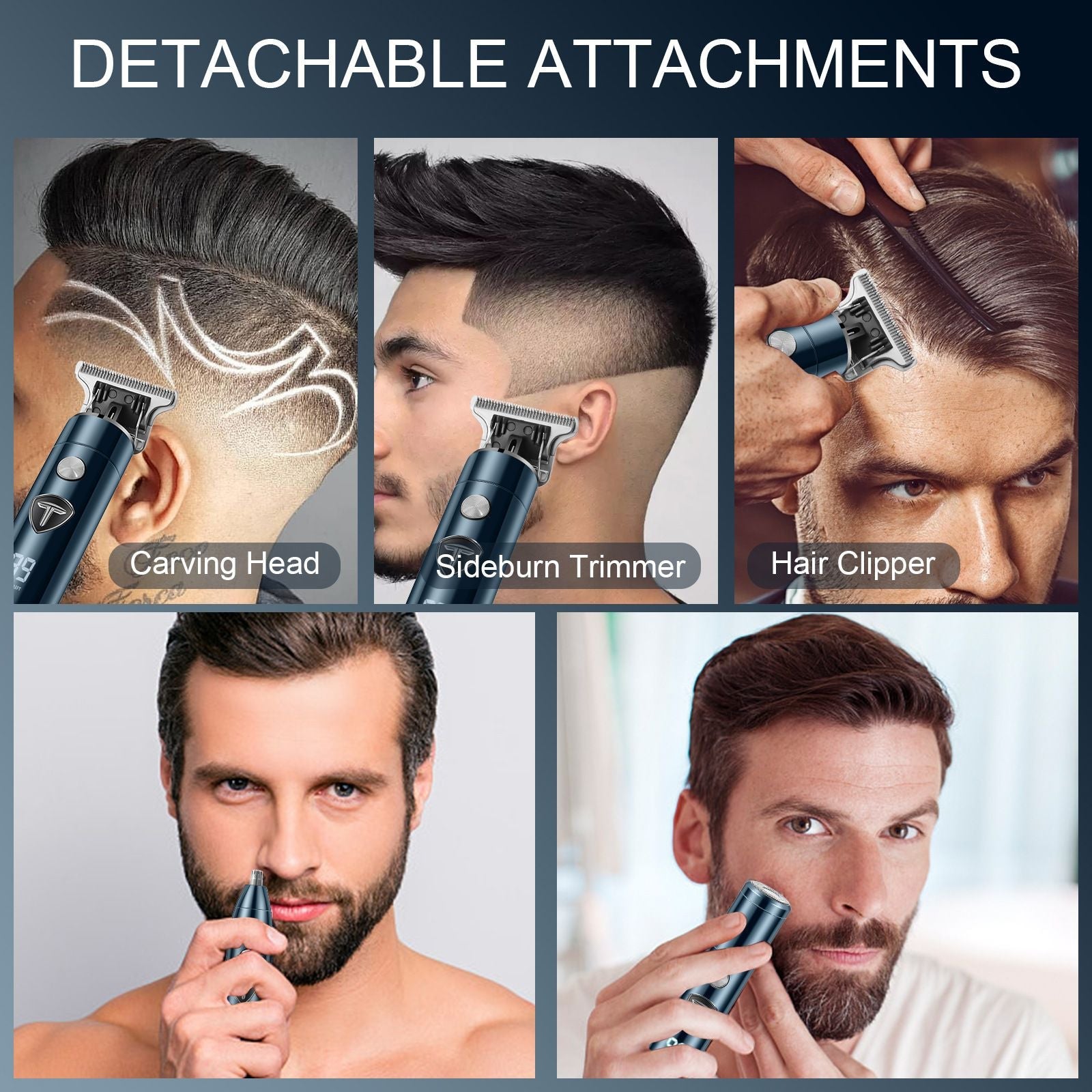 3 in 1 USB Rechargeable Hair Clipper Kit