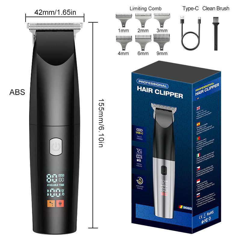 Digital Hair Clipper with Titanium Blade