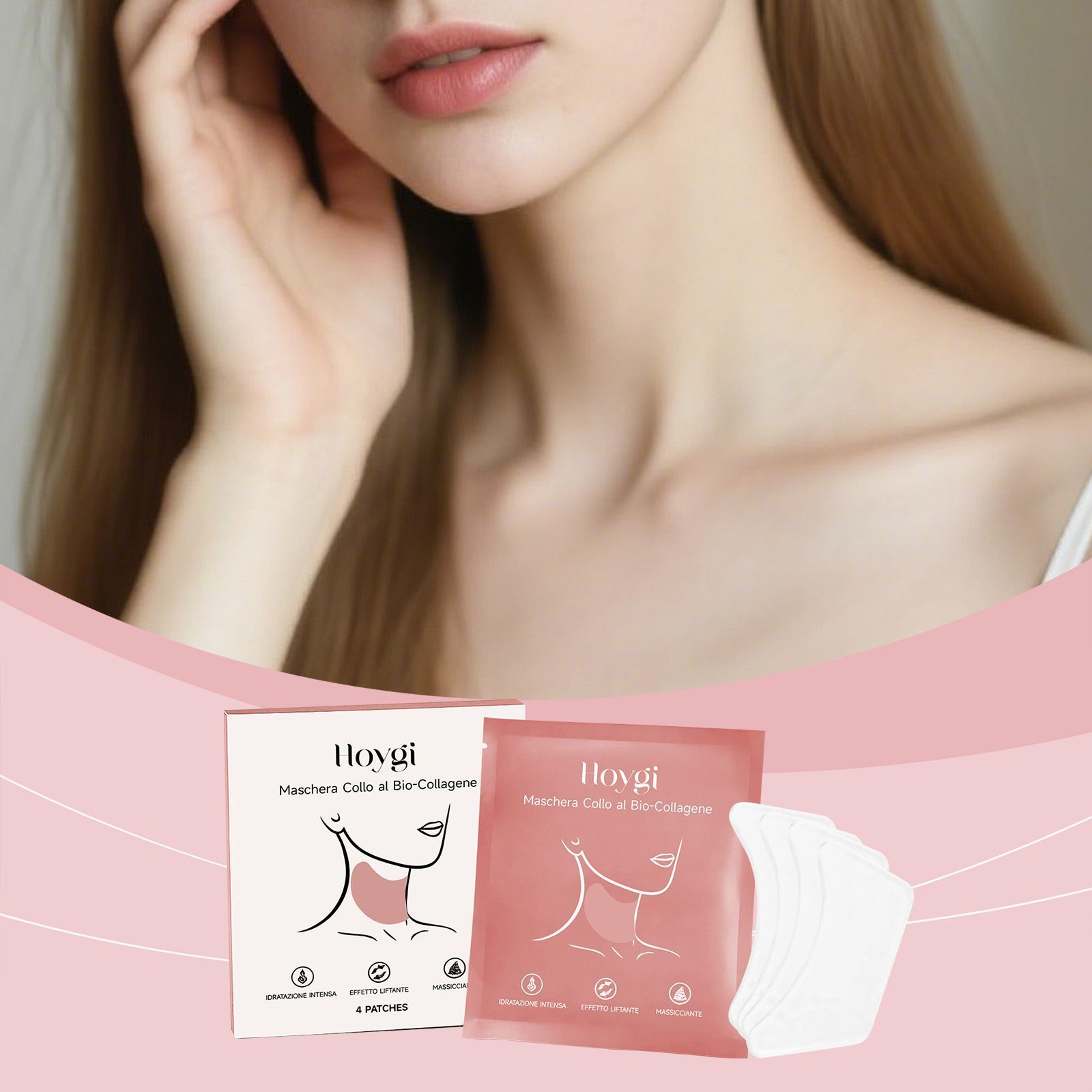 Collagen Neck Mask Patches Hydrating Care 4pcs