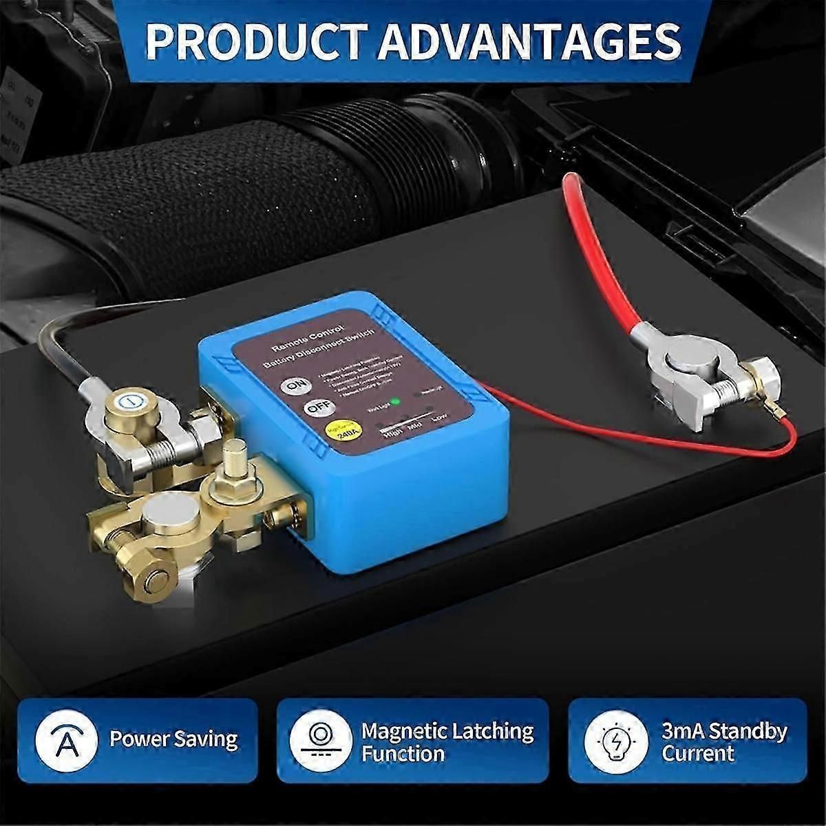 12V 240A Remote Battery Cutoff Switch With Voltage Protection