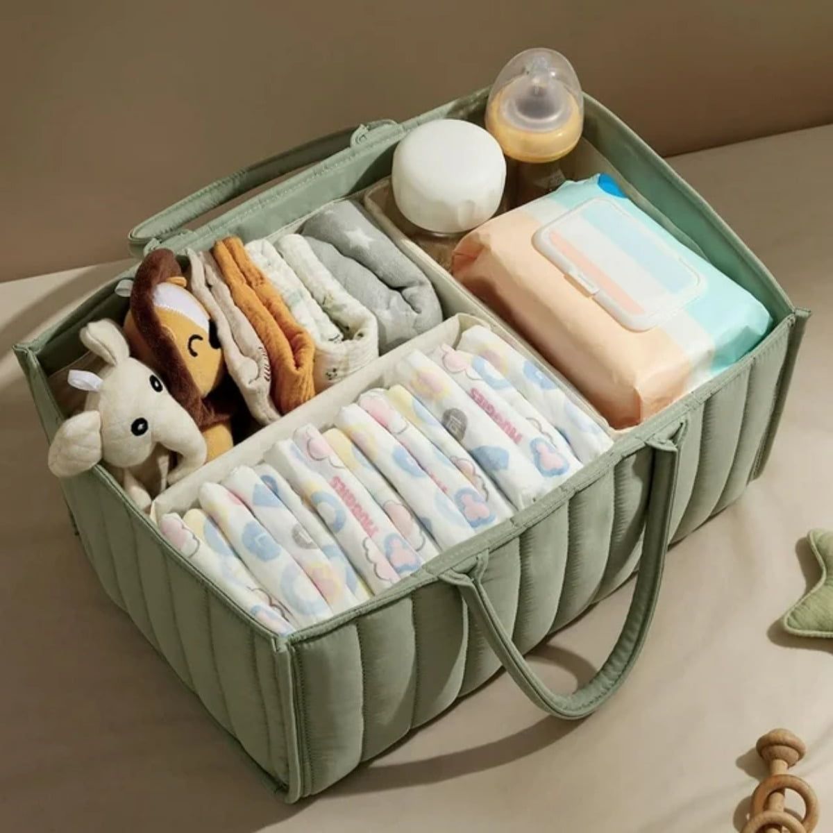 Baby Diaper Caddy Organizer Stylish Storage Basket for Newborn Essentials
