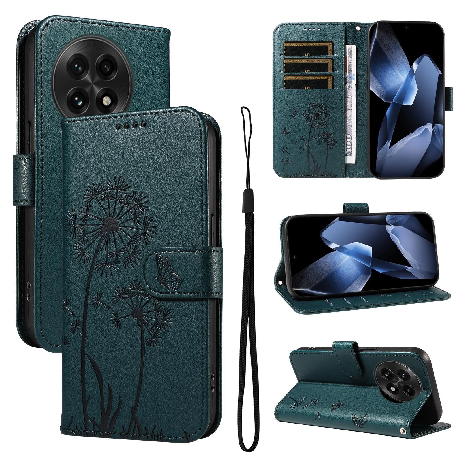 Dandelion Embossed Leather Case For OnePlus 13