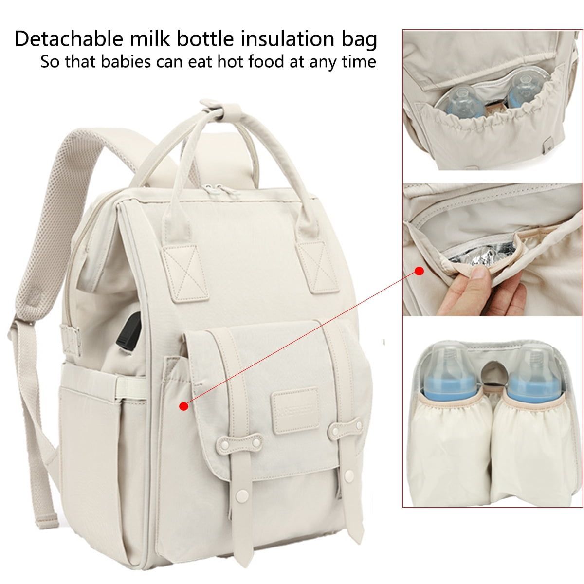 Diaper Bags Large Capacity Stylish Backpack Mummy Bag For Travel Hospital