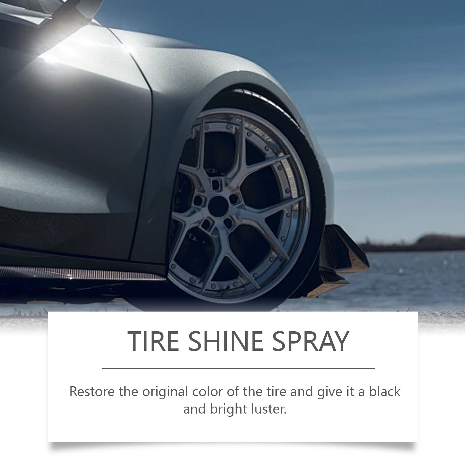 Tire Care Agent, Car Tire Shine Spray, Decontamination, Dust-Proofing, Blackening, Car Maintenance ,1set