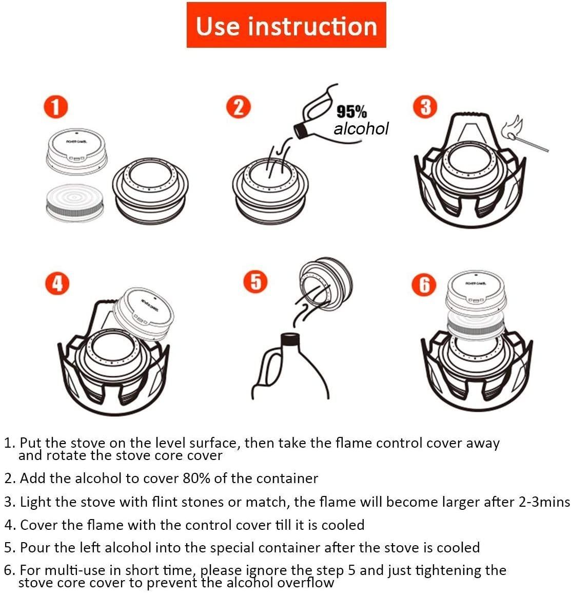 Mini Spirit Burner Ultralight Portable Alcohol Stove For Backpacking Camping Hiking Outdoor