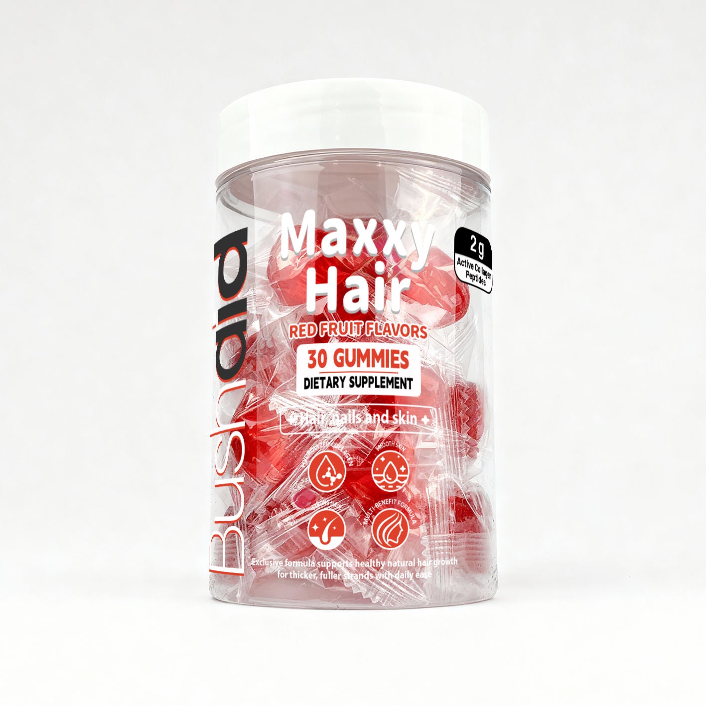 Boost Hair Growth with Collagen Gummies, Stronger Thicker Hair, Skin & Nails ,30 gummies