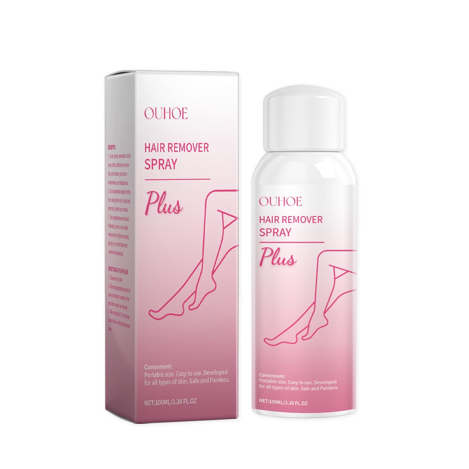 Body Hair Removal Spray, Gentle, Sensitive Skin, Smooth Skin, Hairless ,100ml