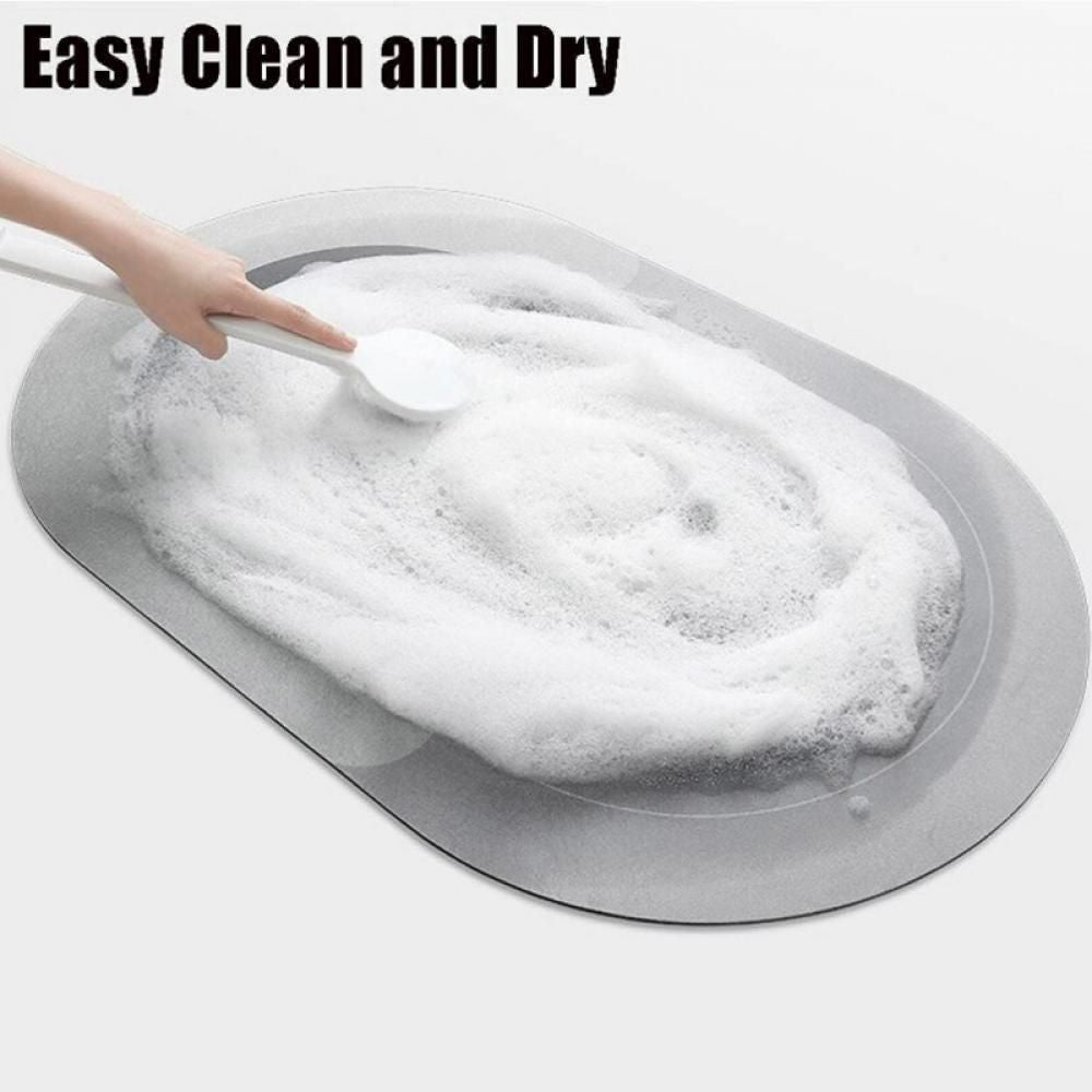 Bath Mat Super Absorbent Floor Mat Quick Drying Bathroom Rug Non Slip Entrance Doormat