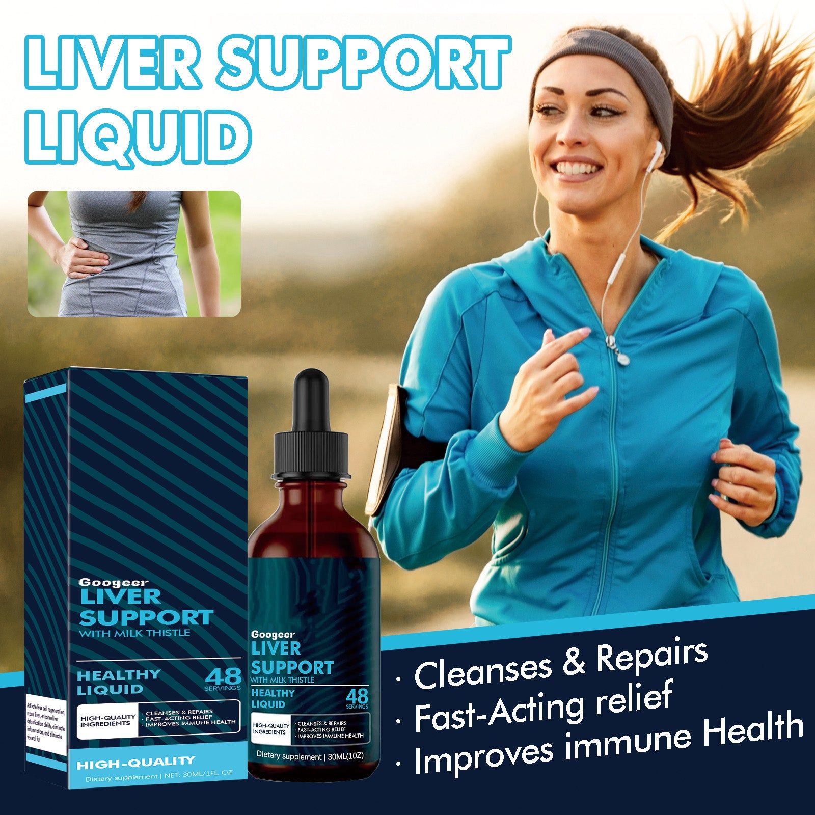Body Care Drops for Stress Relief, Fatigue, Liver Support, Energy Boost ,30ml
