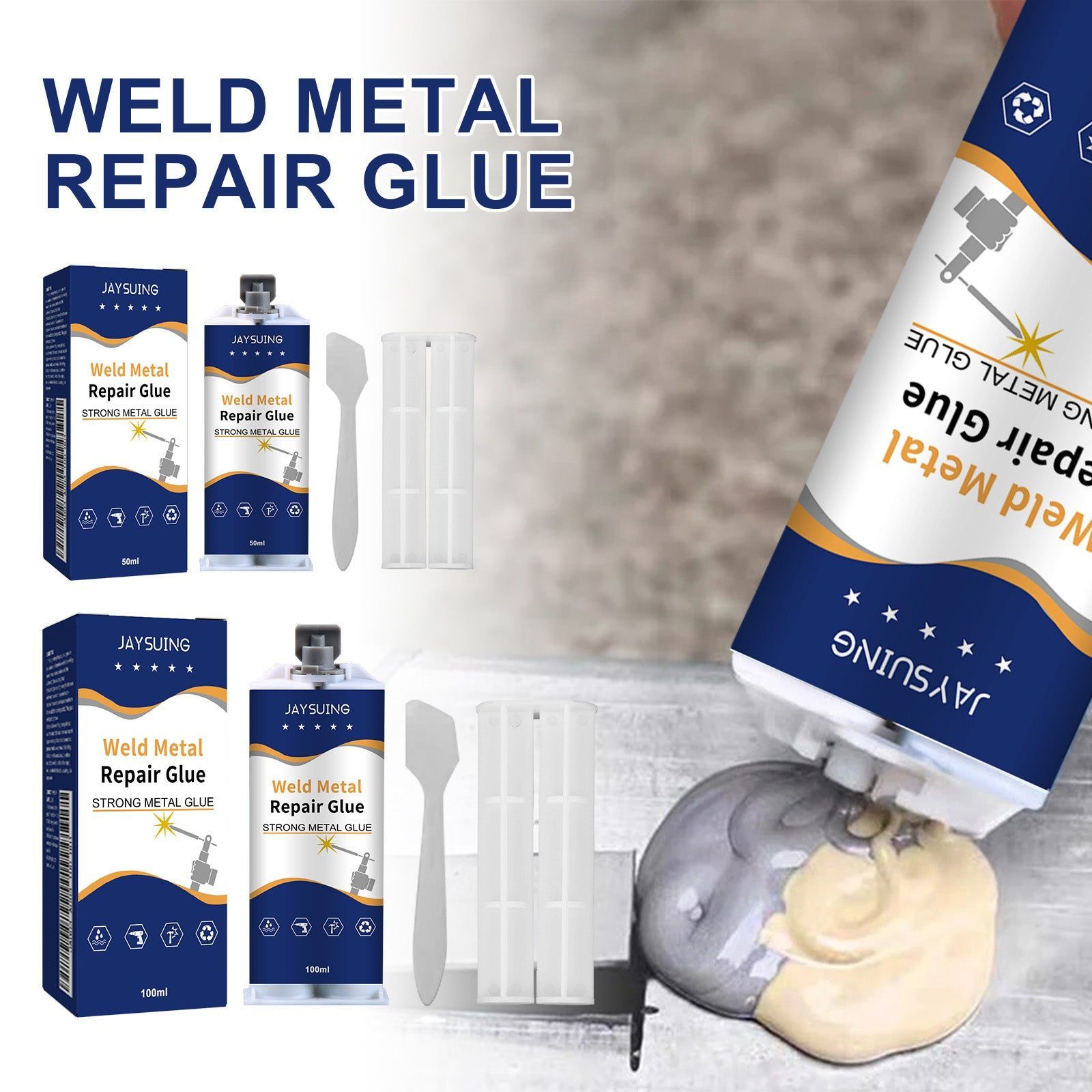 High-Strength Waterproof Casting Glue for Metal, Stone, Ceramic, Steel Mold Crack Repair ,100ml