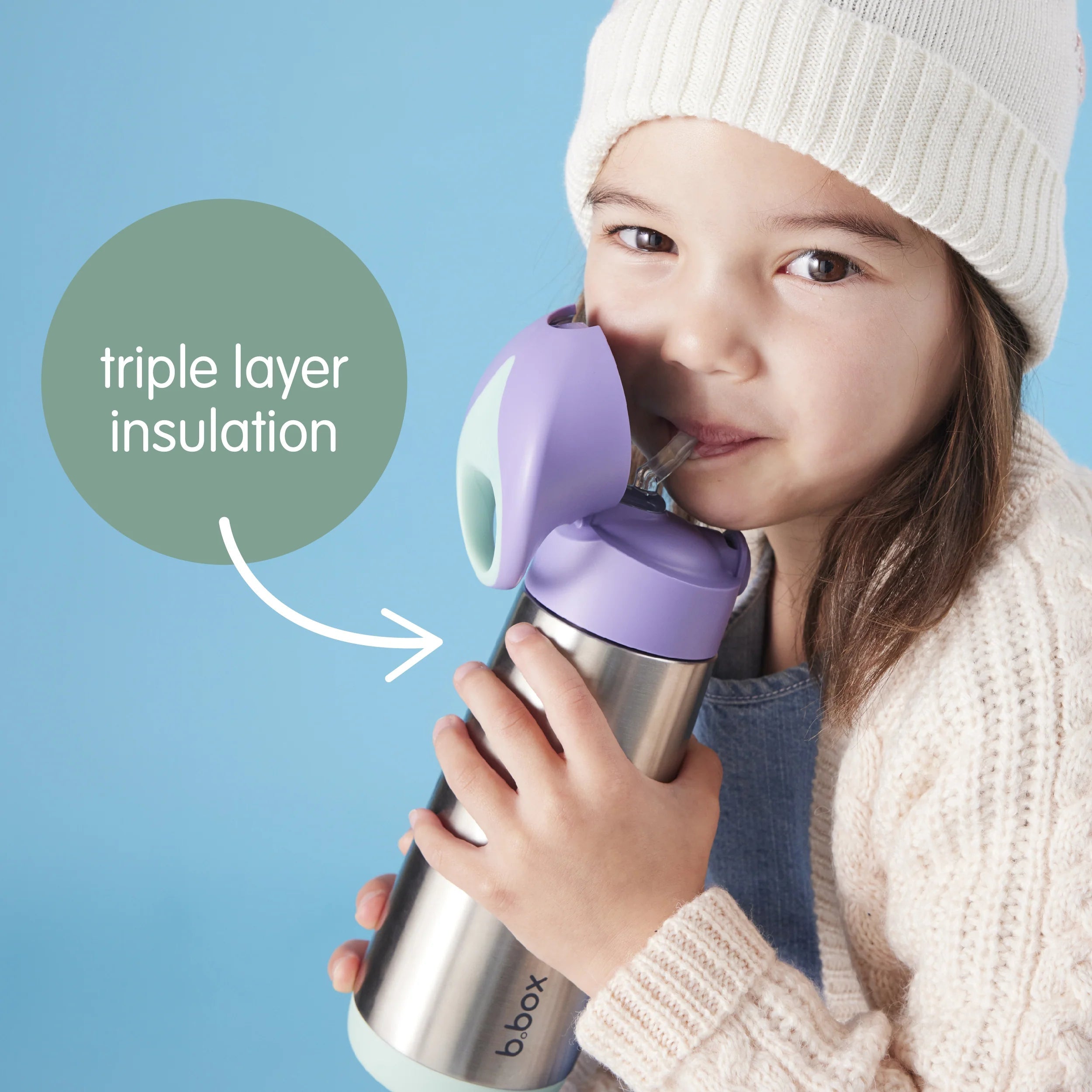 b.box Insulated Drink Bottle 500ml – Midnight